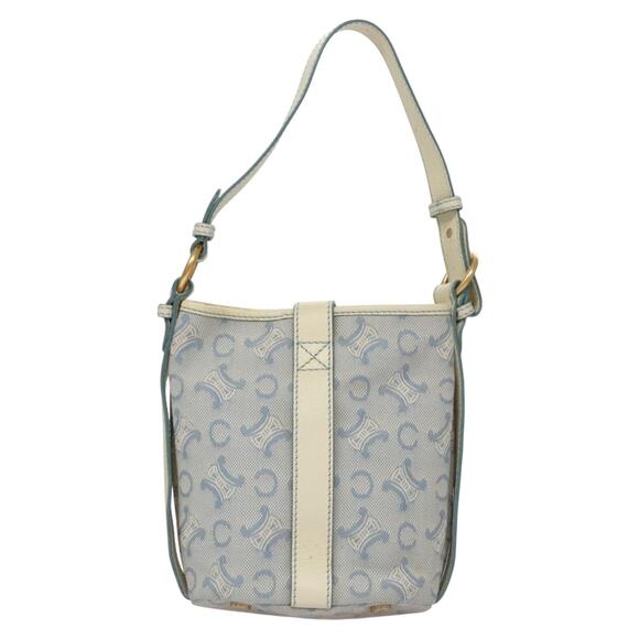 CELINE C Macadam Canvas Shoulder Bag Light Blue - Picture 3 of 13